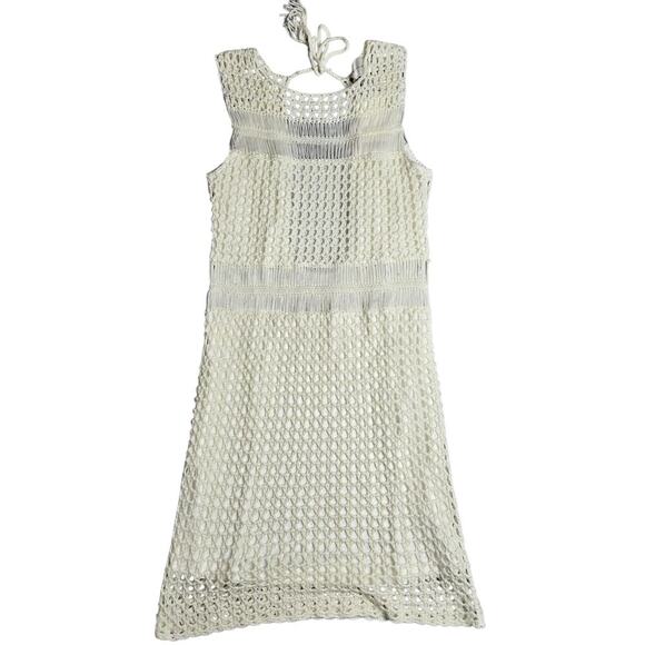 Anthropologie Line & Dot Karolina Crochet White Dress Size: M - Picture 2 of 7